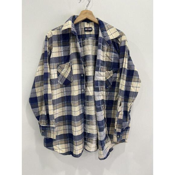 Other - Vintage 80s 90s Big Yank Flannel shirt button thrashed